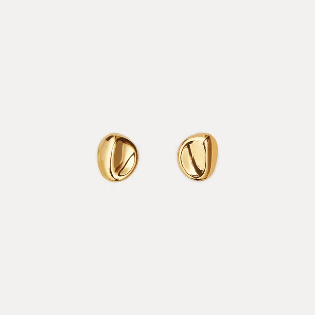 Stilnest The Dimples Ohrstecker 925 Silber Gold Vermeil