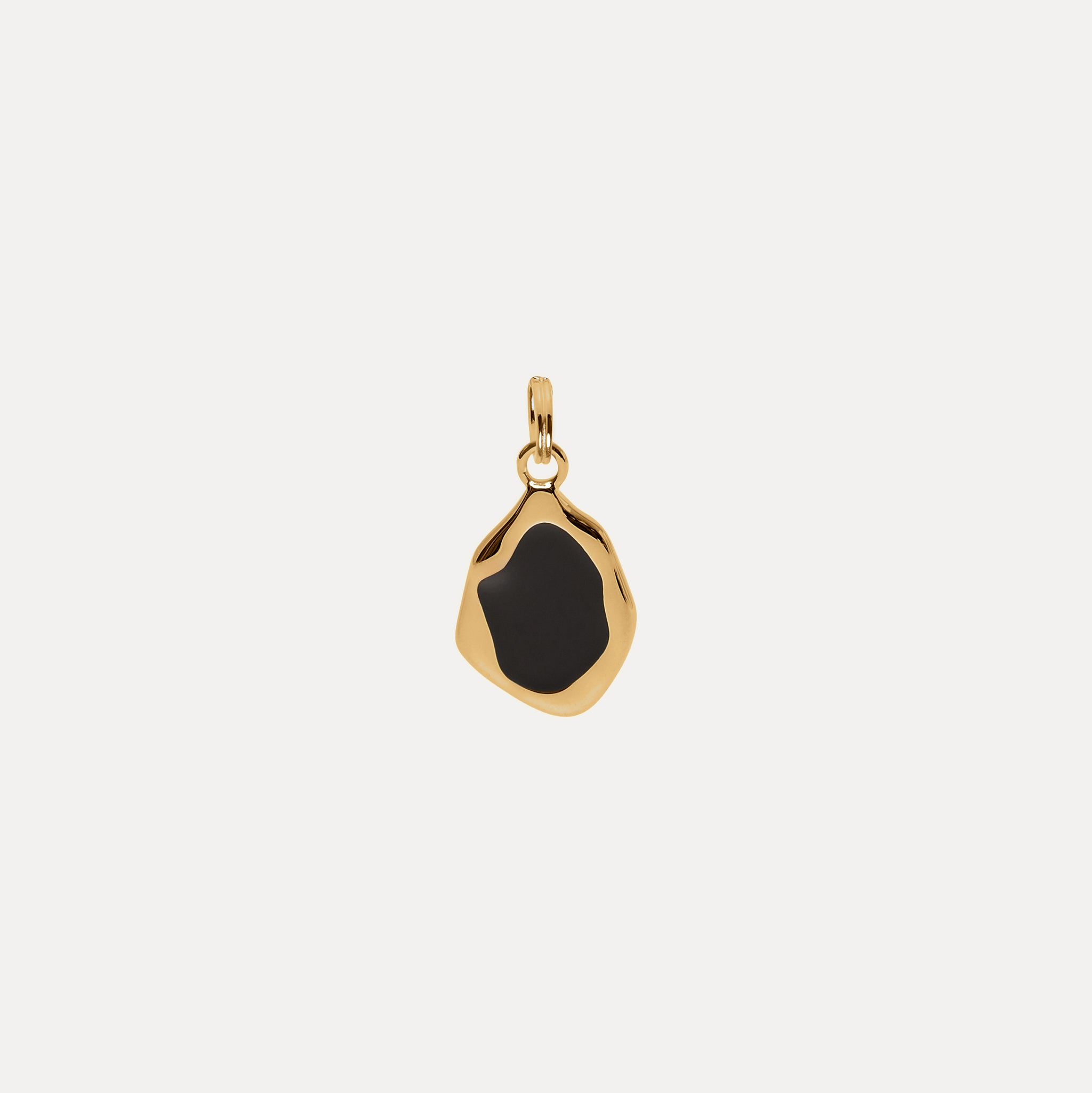 Stilnest Oyster Halskette Schwarz 24k Gold Vermeil 45cm