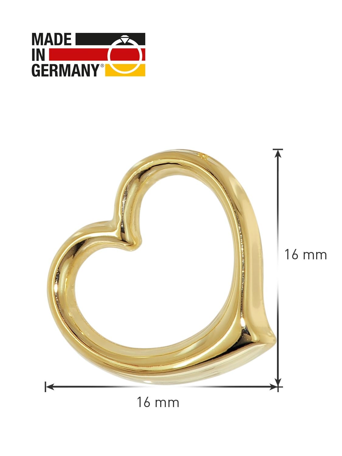 trendor Swinging Heart 21837 Vergoldet Halskette