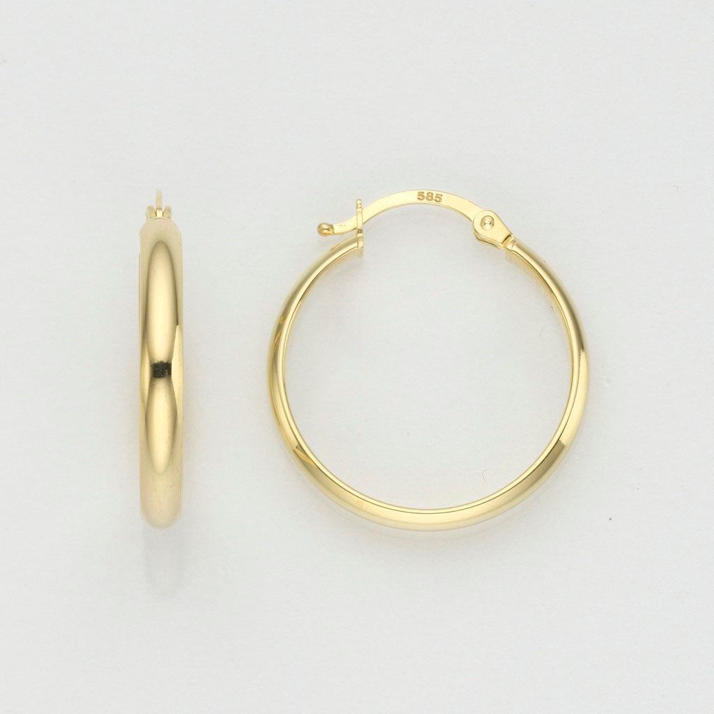 Eugen Rühle Creolen Bügel 23mm Weißgold Ohrringe 590