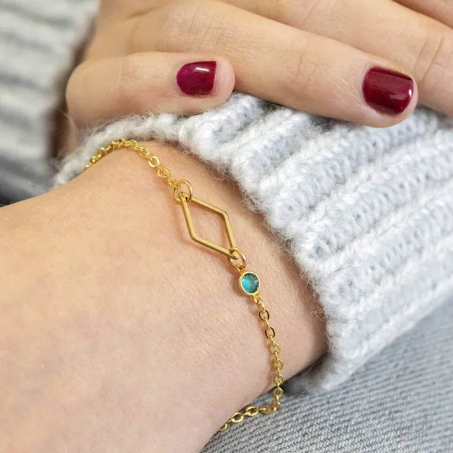 Joy by Corrine Smith Rhombus Birthstone Armband gold