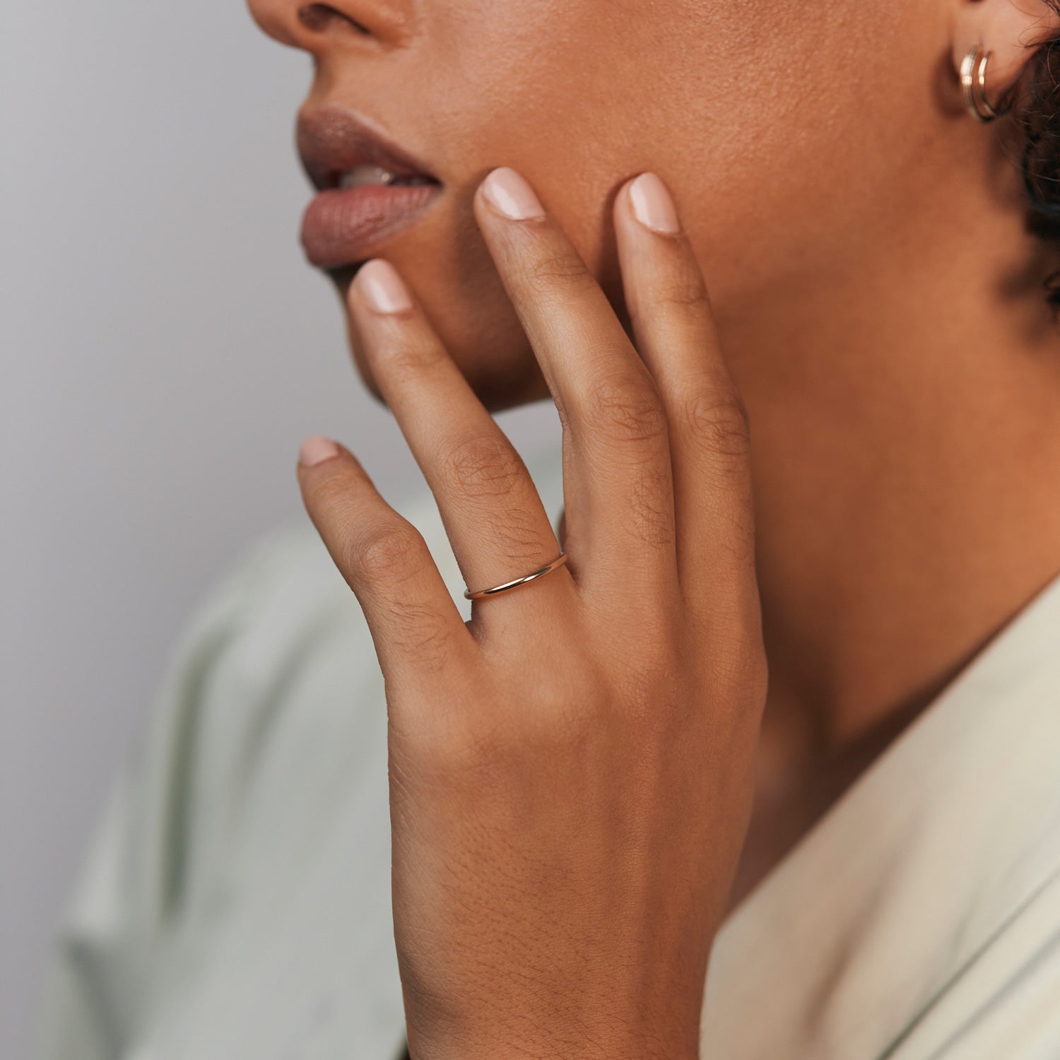 Stilnest The Thin Fair Band Ring 585 Fairtrade-Gold Größe 52