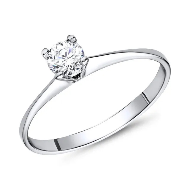 JEWLIX VR0011 Verlobungsring 925 Silber Zirkonia 4 mm