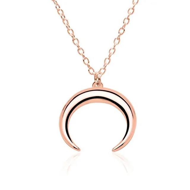 JEWLIX Halbmond Kette Sterlingsilber Rosé Damenhalskette