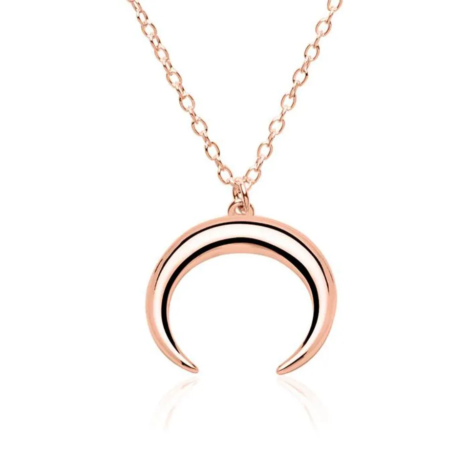 JEWLIX Halbmond Kette Sterlingsilber Rosé Damenhalskette