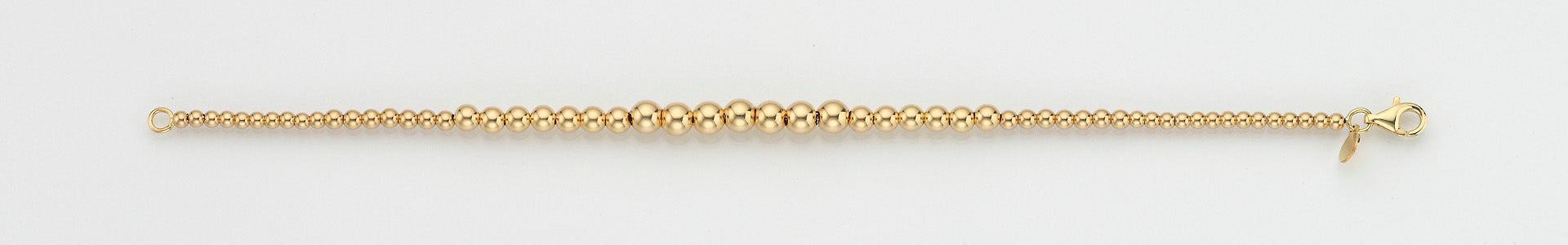 Eugen Rühle Armbänder Kugelarmband 2,5-5mm 585 Gelbgold Armband Verlauf