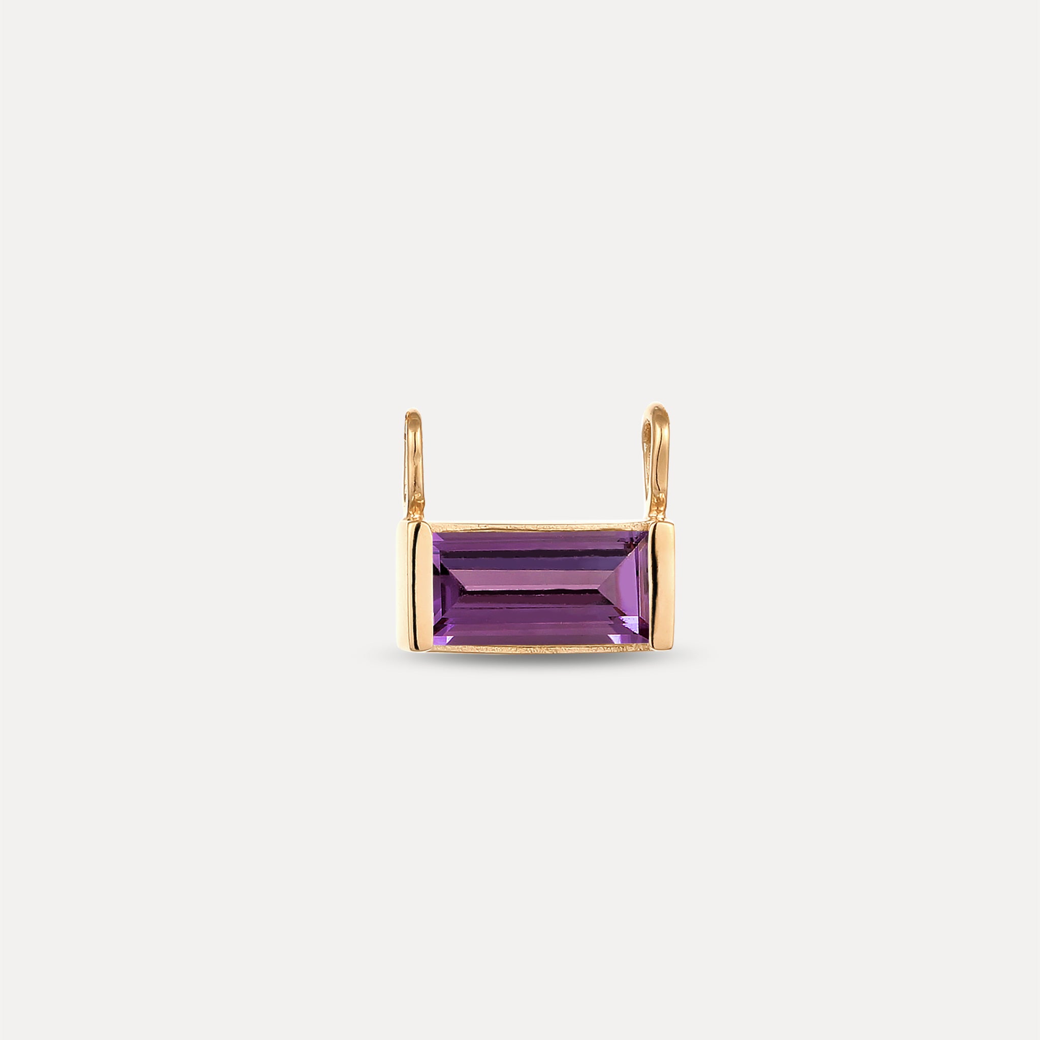 Stilnest Balance Baguette Anhänger 585 Gold Amethyst