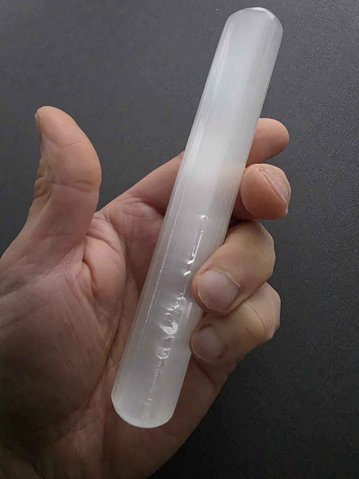NKlaus Healing Crystals Selenit Massagestab 15 cm Reiki Stab 1 Stück