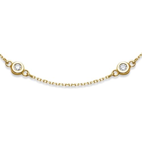 JEWLIX ID-Armbänder Damenarmband 375 Gold Zirkonia