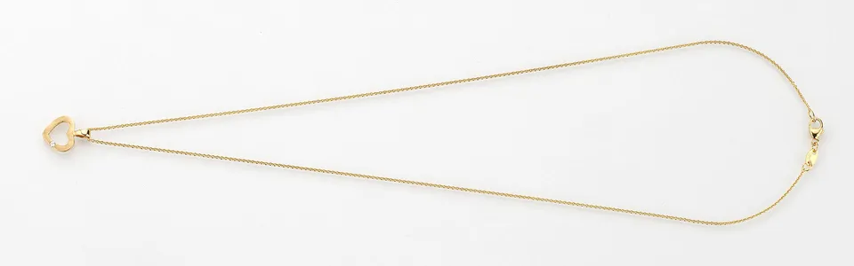Eugen Rühle Anhänger Herz Brillant 0,02ct Gelbgold