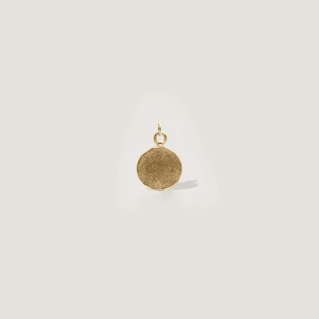 Stilnest Fluid Medallion Anhänger 585 Gold matt Massivgold