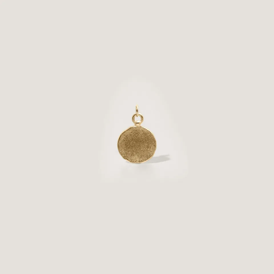 Stilnest Fluid Medallion Anhänger 585 Gold matt Massivgold