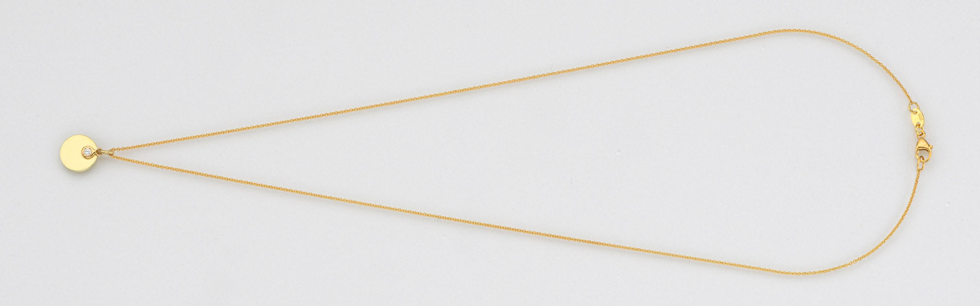 Eugen Rühle Anhänger Scheibe 9mm Goldkette 42cm 585