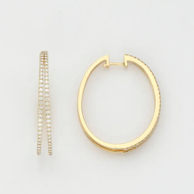 Eugen Rühle Creolen 0,90ct Brillant WSI 760 Weißgold