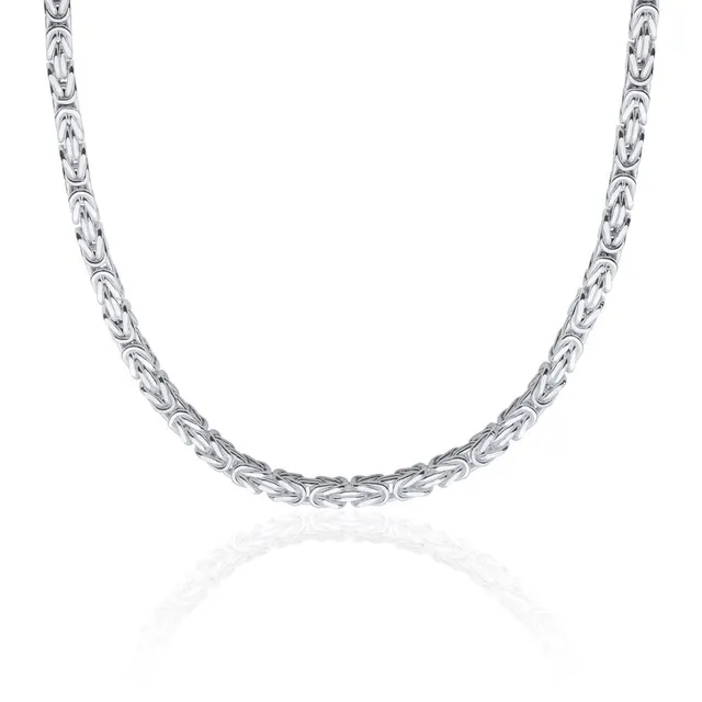 JEWLIX Königskette Herren 925er Silber 5mm Vierkant