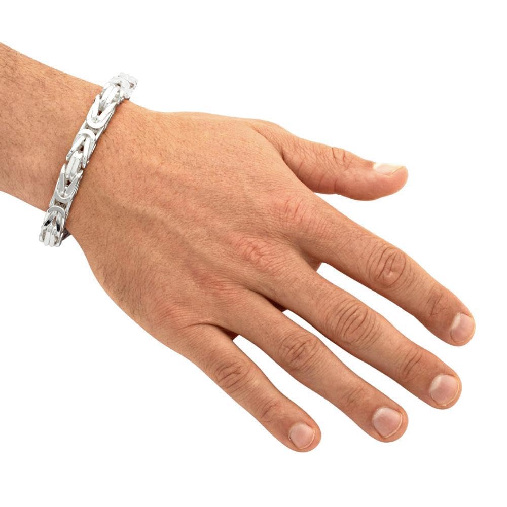 JEWLIX Königsarmband Silber 925 10 mm 21 cm Herren