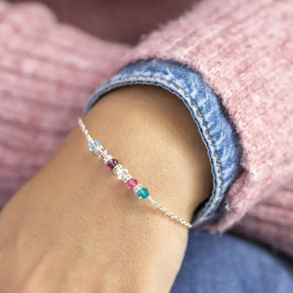 Joy by Corrine Smith Family Bar Armband Silber Geburtsstein