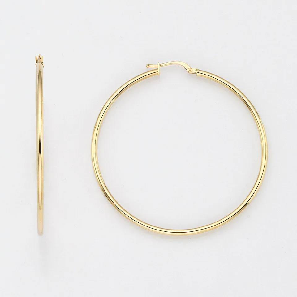 Eugen Rühle Ohrschmuck 80.3869 Creolen 2mm 50mm 585 Gelbgold