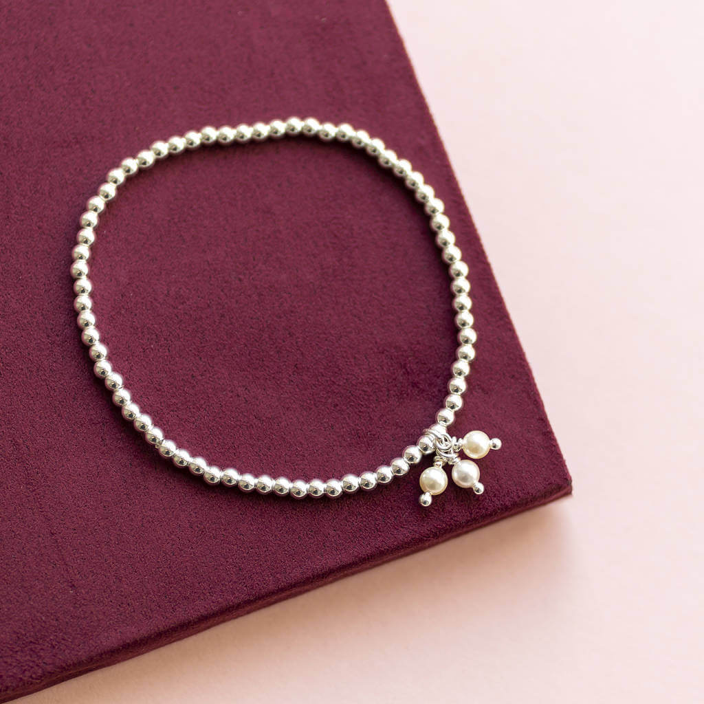 Joy by Corrine Smith 30th Birthday Perlenarmband Gold dehnbar