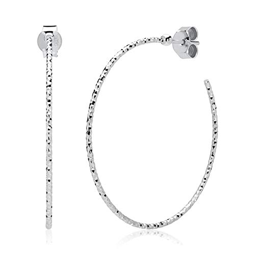 JEWLIX Creolen 40mm Ohrringe 925er Silber glänzend