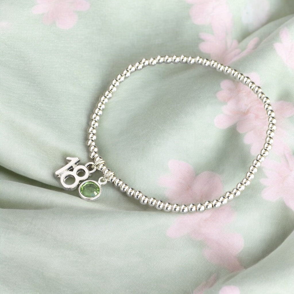 Joy by Corrine Smith 18th Birthday Beaded Armband Silber