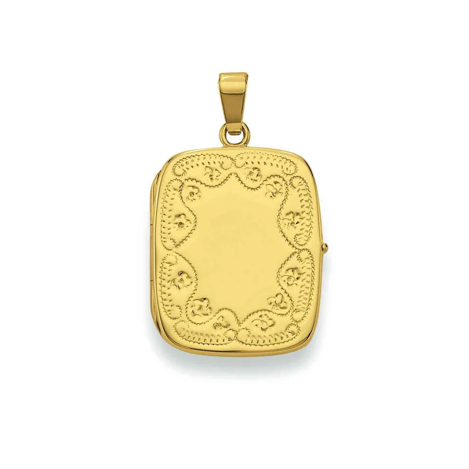 Eugen Rühle Anhänger Medaillon rechteckig 19x23mm 750 Gold