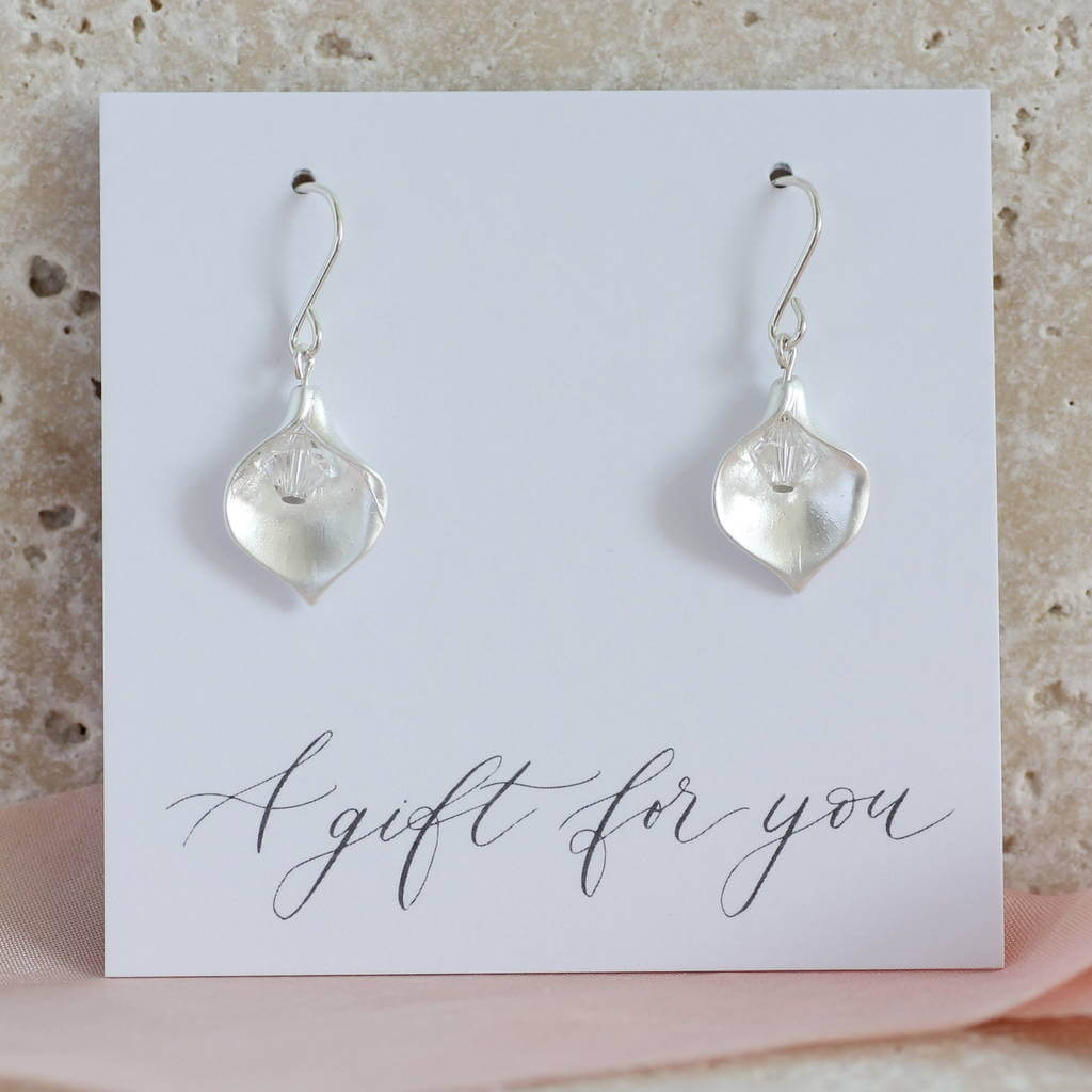 Joy by Corrine Smith Calla Lily Birthstone Ohrringe Gold