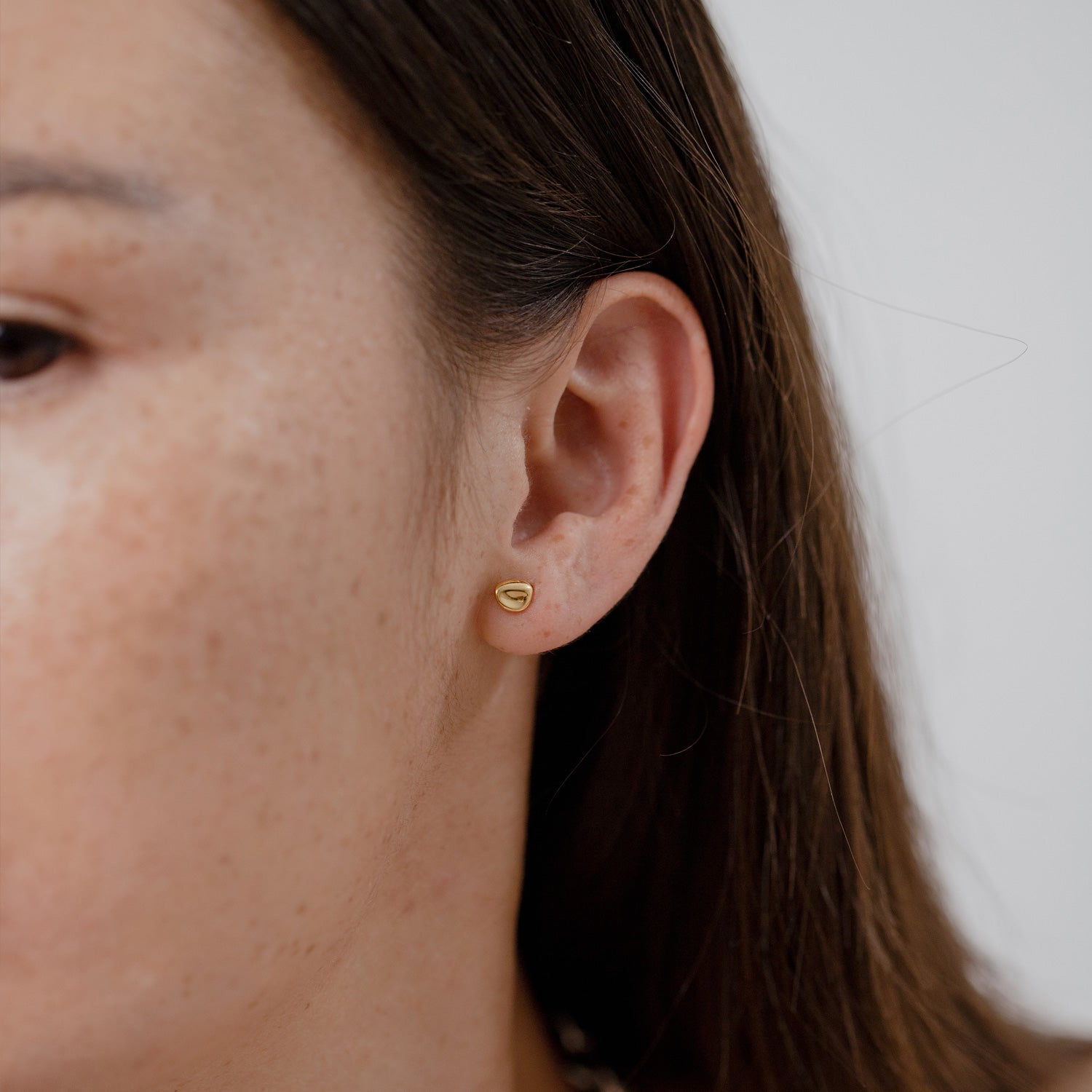 Stilnest The Dimples Ohrstecker 925 Silber Gold Vermeil
