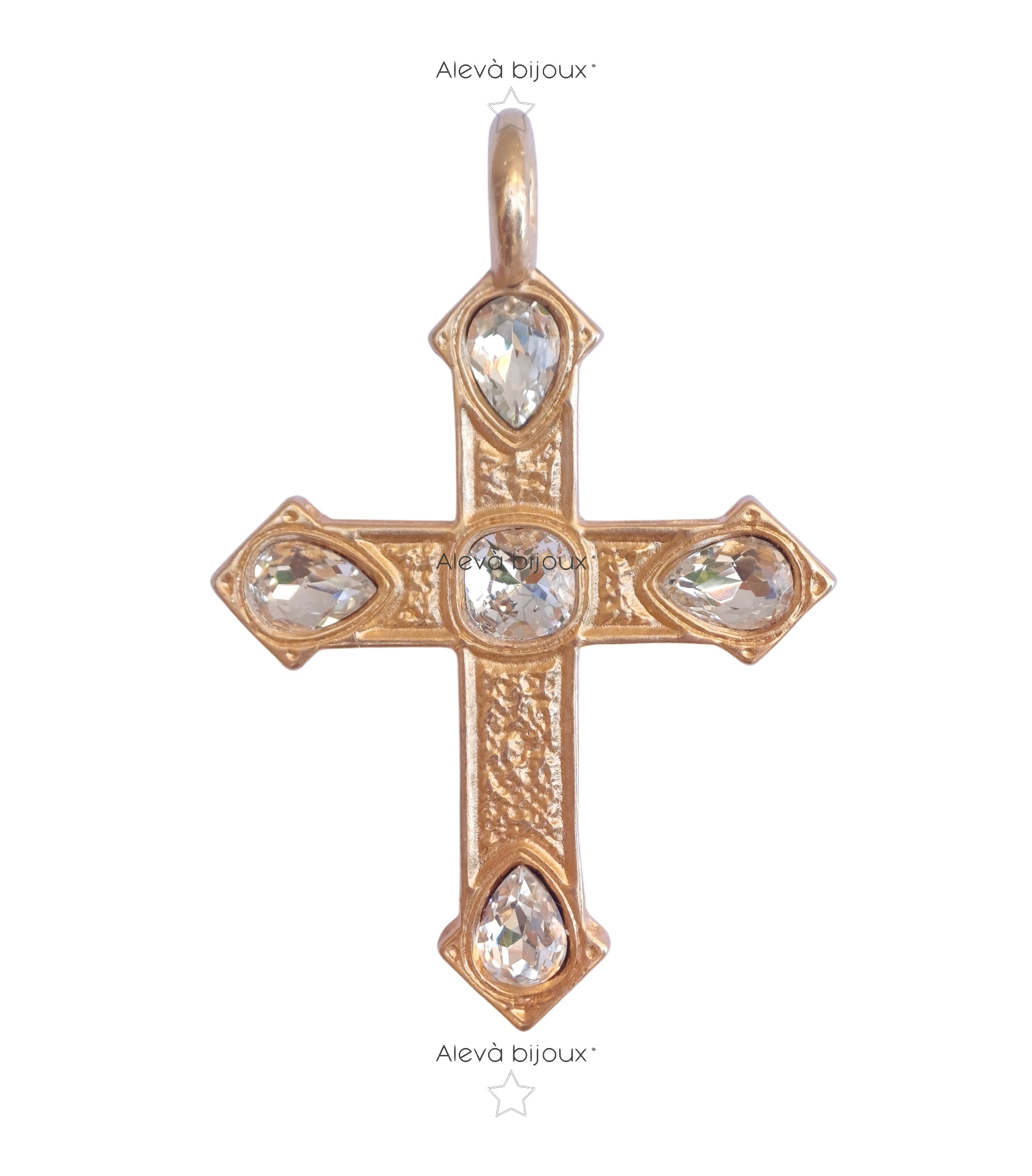 Alevá Bijoux Croci Demetra Kreuz Anhänger Gold