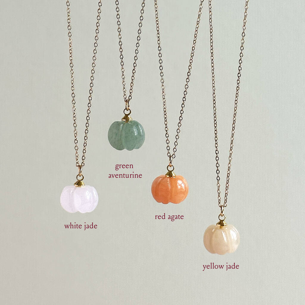 Joy by Corrine Smith Pumpkin Edelstein Halskette Gold