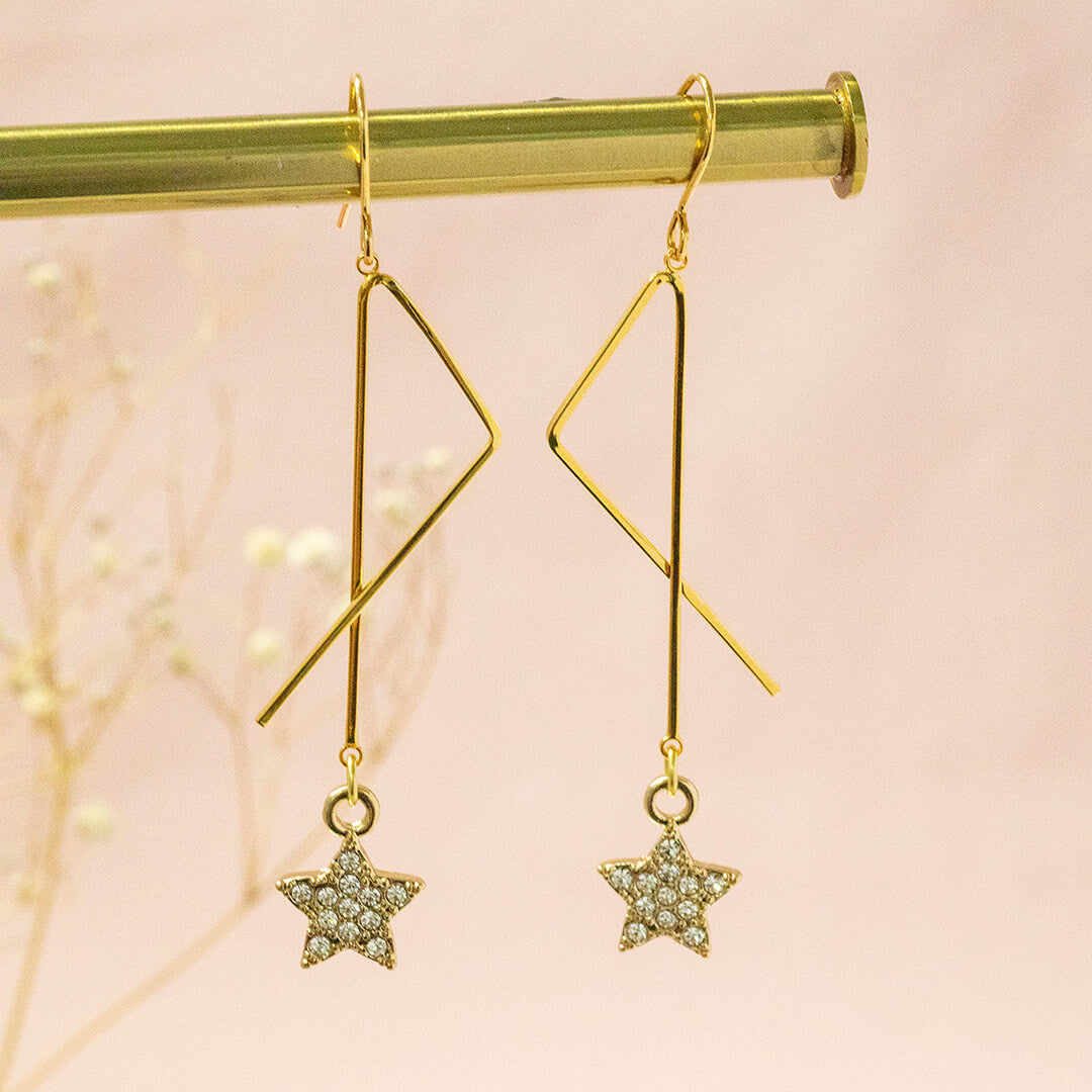 Joy by Corrine Smith Interstellar Star Ohrringe Gold Kristall