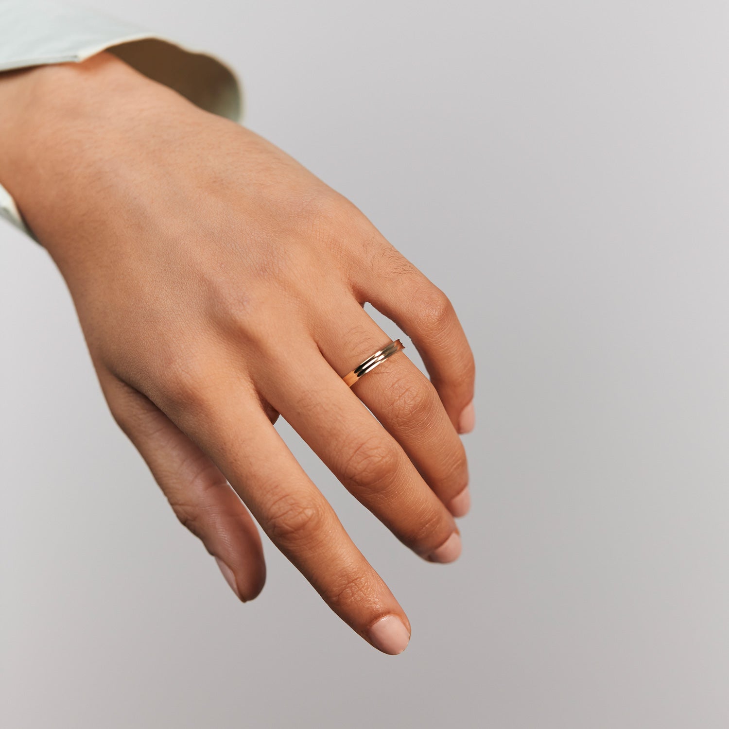 Stilnest Stacked Fair Band 585 Gold Ring Fairtrade Gr. 54