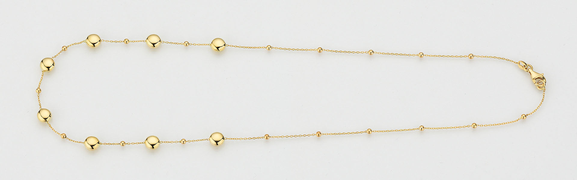 Eugen Rühle Collier 37.2100 Gold Kugeln Linsen matt