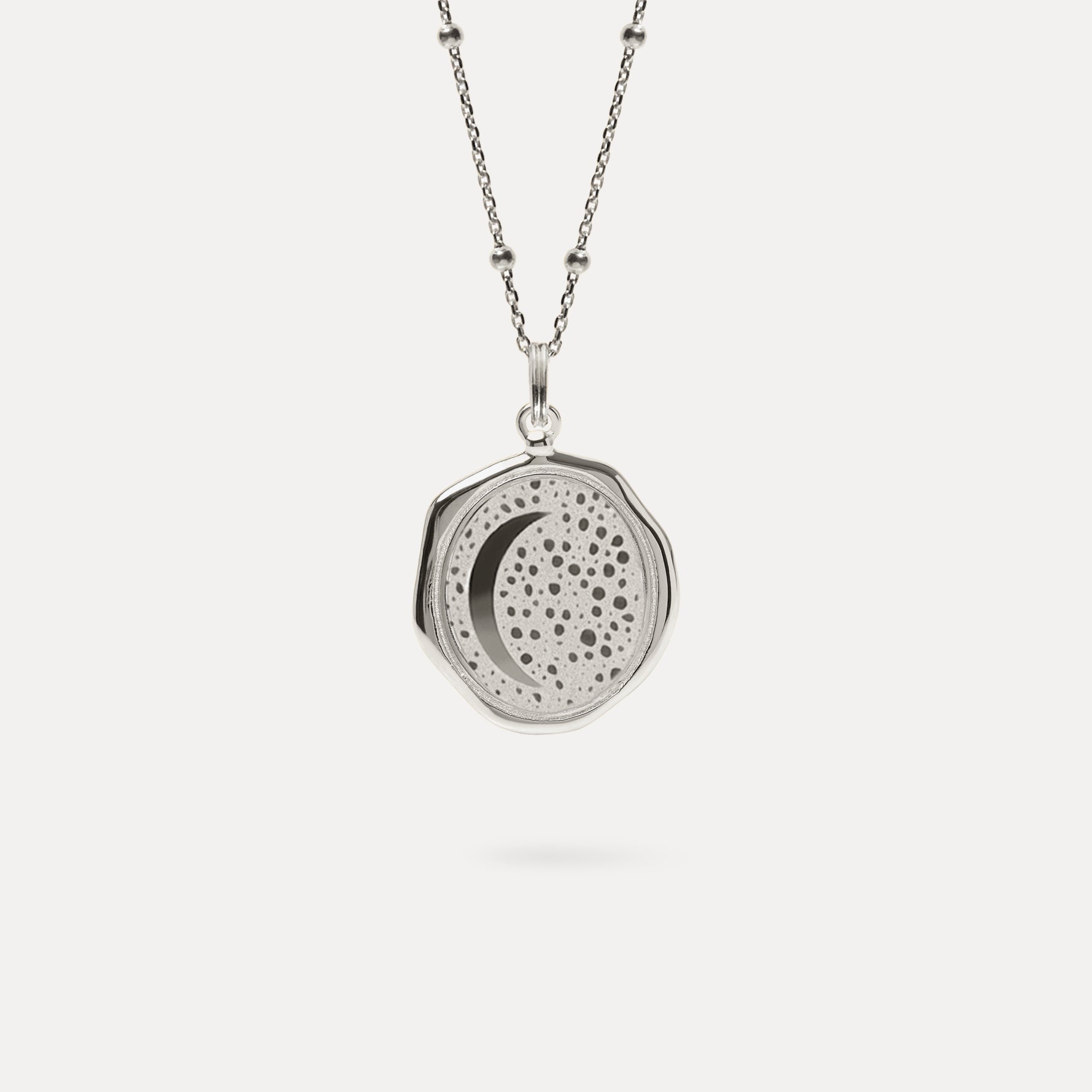 Stilnest Moon Large Seal Kette Gold 45cm