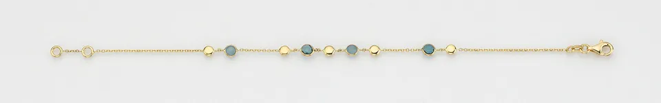 Eugen Rühle Armbänder 37.4900 Armband 585 Gelbgold Aquamarin