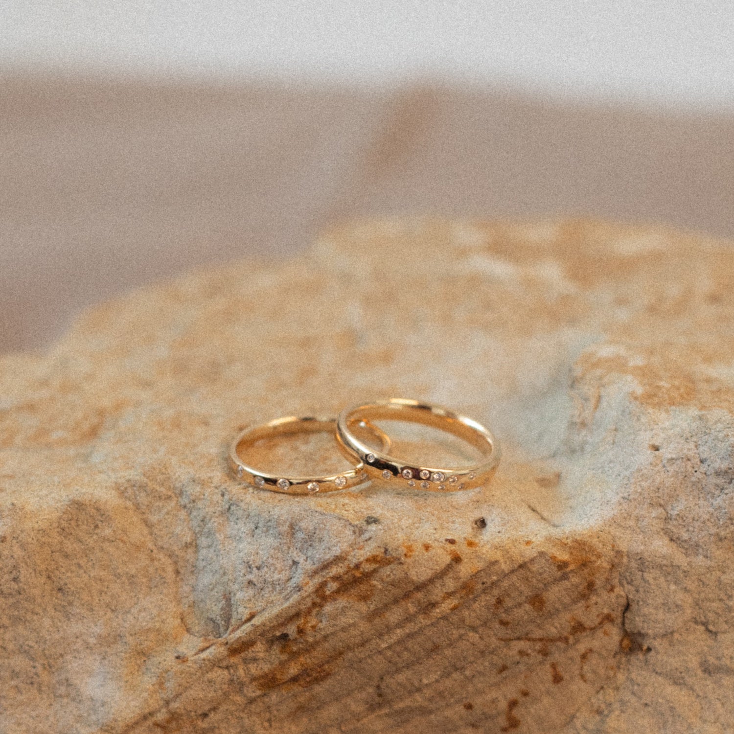 Stilnest Fair Bands Diamanten Twisted Ring 585 Gold Gr. 56
