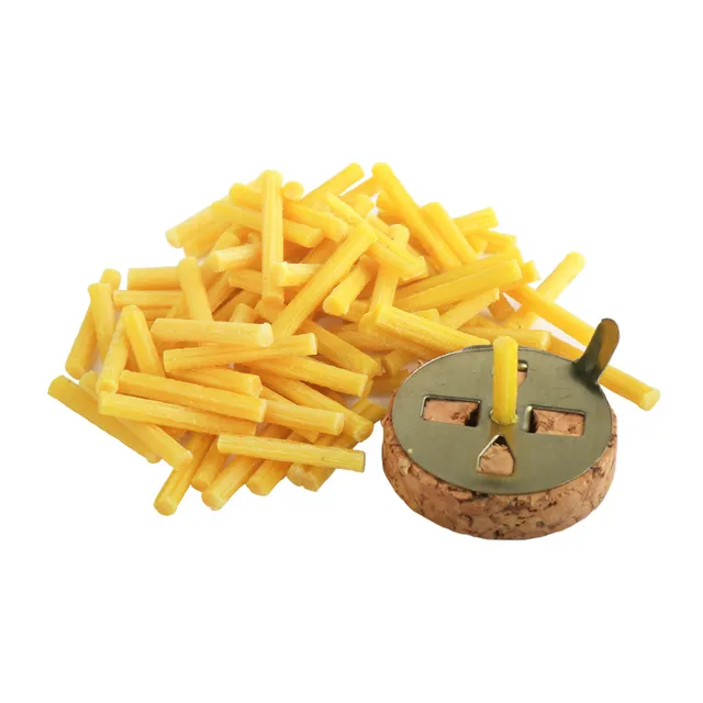 NKlaus Wicks Docht-Set Korkhalter + Paraffin 10g 80Stk