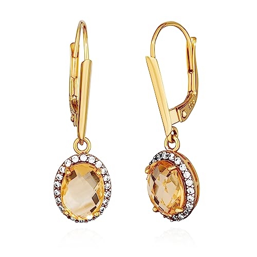 NKlaus Jewellery Ohrhänger Citrin 333 Gelbgold Edelstein