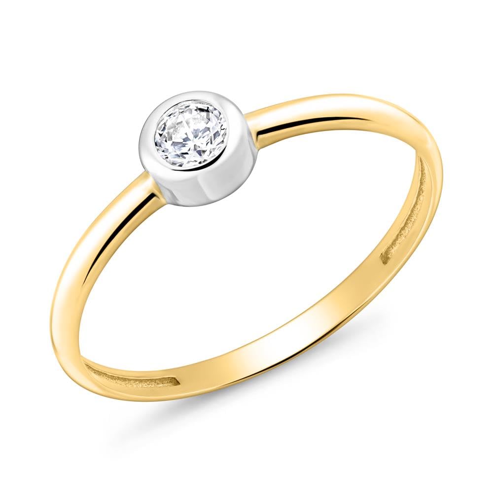 JEWLIX Verlobungsring Gold 375 Zirkonia Zargenfassung