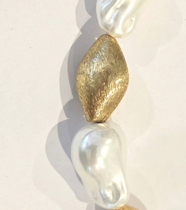 Alevá Bijoux Chiara Perlen Halskette Bronze 36-44 cm