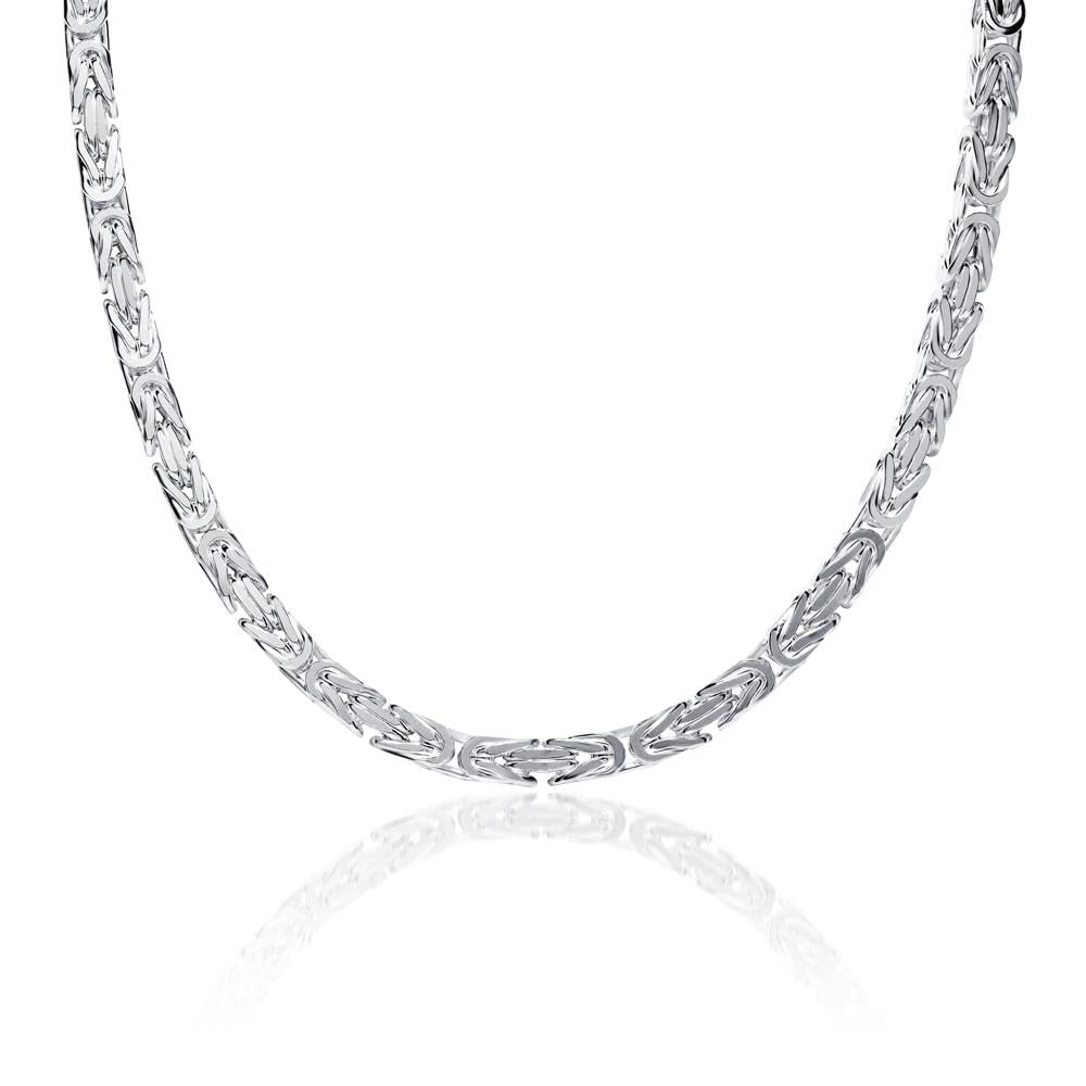 JEWLIX Königskette 4,5mm Silber Halskette Herren 50cm 925er
