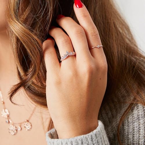 JEWLIX Damenring Silber 925 rosévergoldet Zirkonia 54