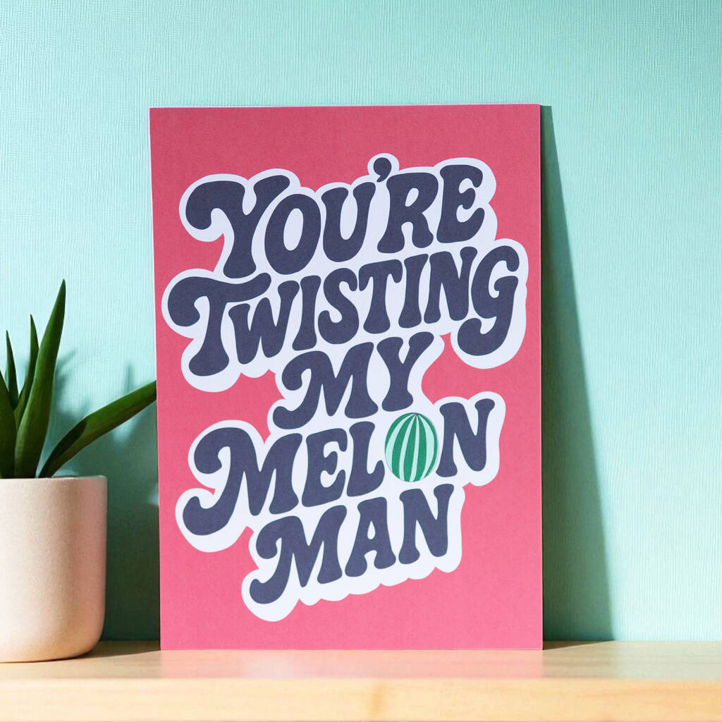 Joy by Corrine Smith Twisting My Melon Kunstdruck A5 Retro