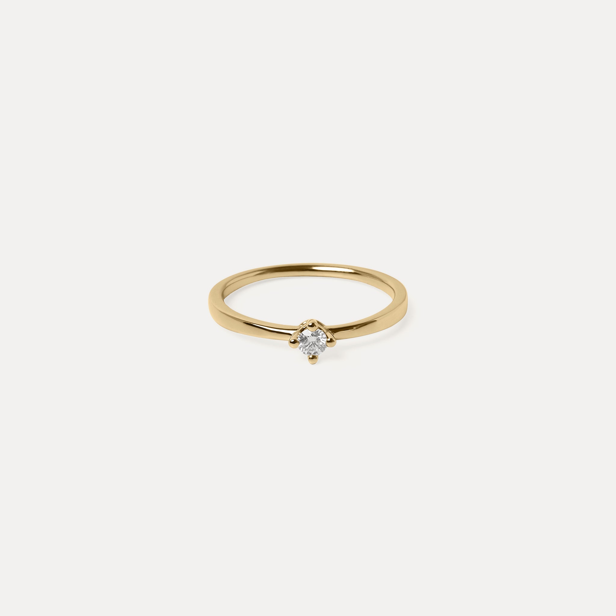 Stilnest Diamant Solitär Engagement Ring 585 Gold Gr. 52