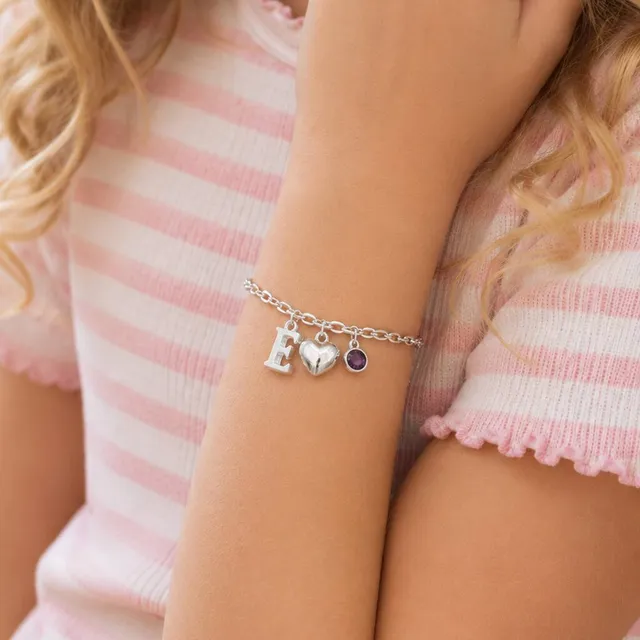 Joy by Corrine Smith Child Charm Armband Silber personalisiert