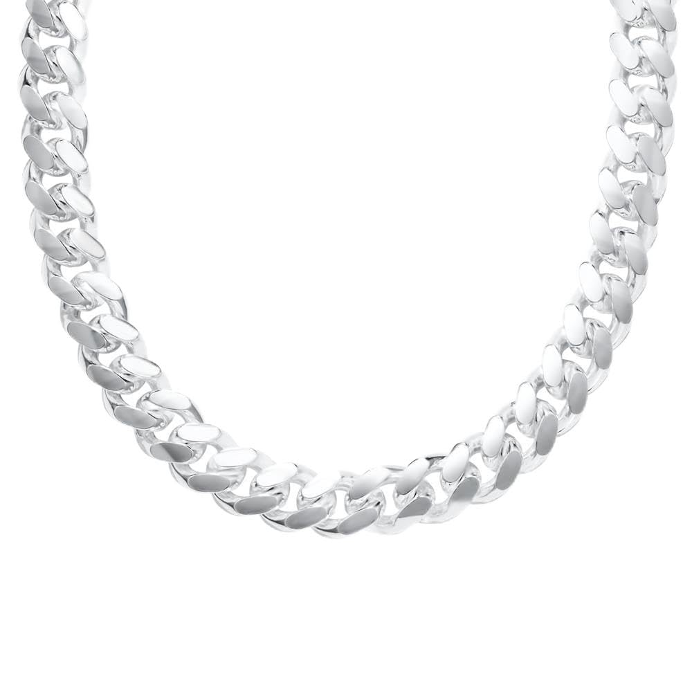 JEWLIX Panzerkette Herren 925er Silber Cuban 10 mm OVA