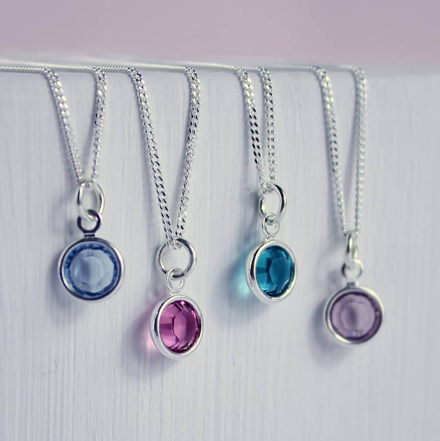 JOY by Corrine Smith Swarovski Birthstone Halskette Silber 40 cm