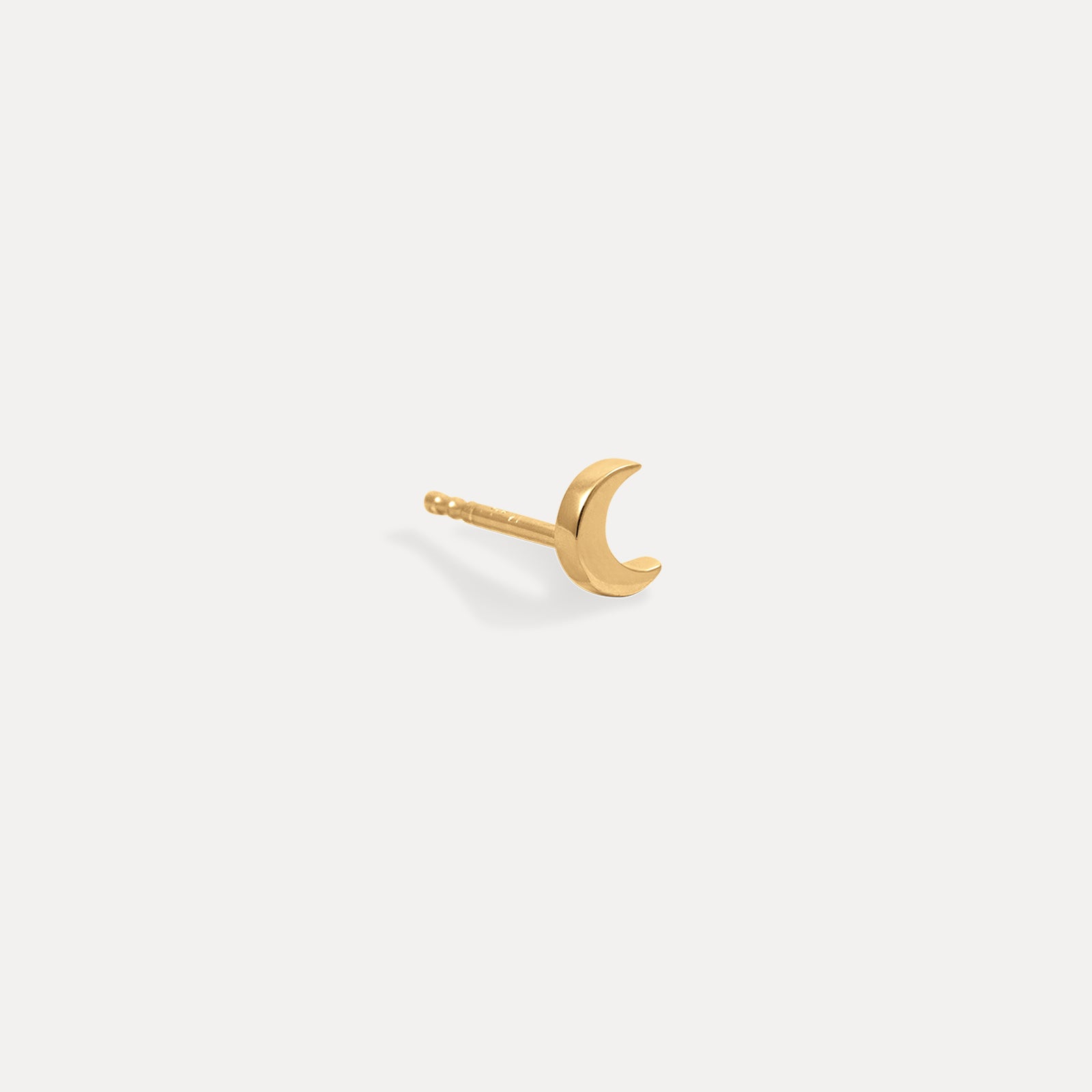 Stilnest Earrings Moonchild Ohrstecker Single 24k Gold