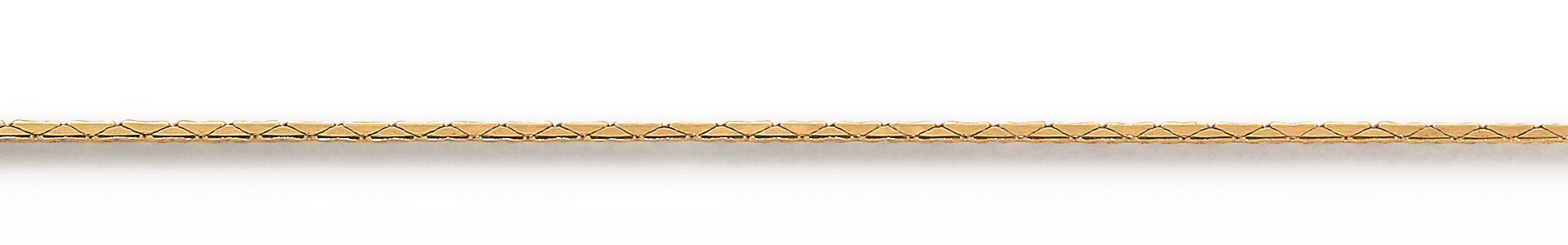 Eugen Rühle Kobrakette oval 1,0mm Meterware Halskette Weißgold