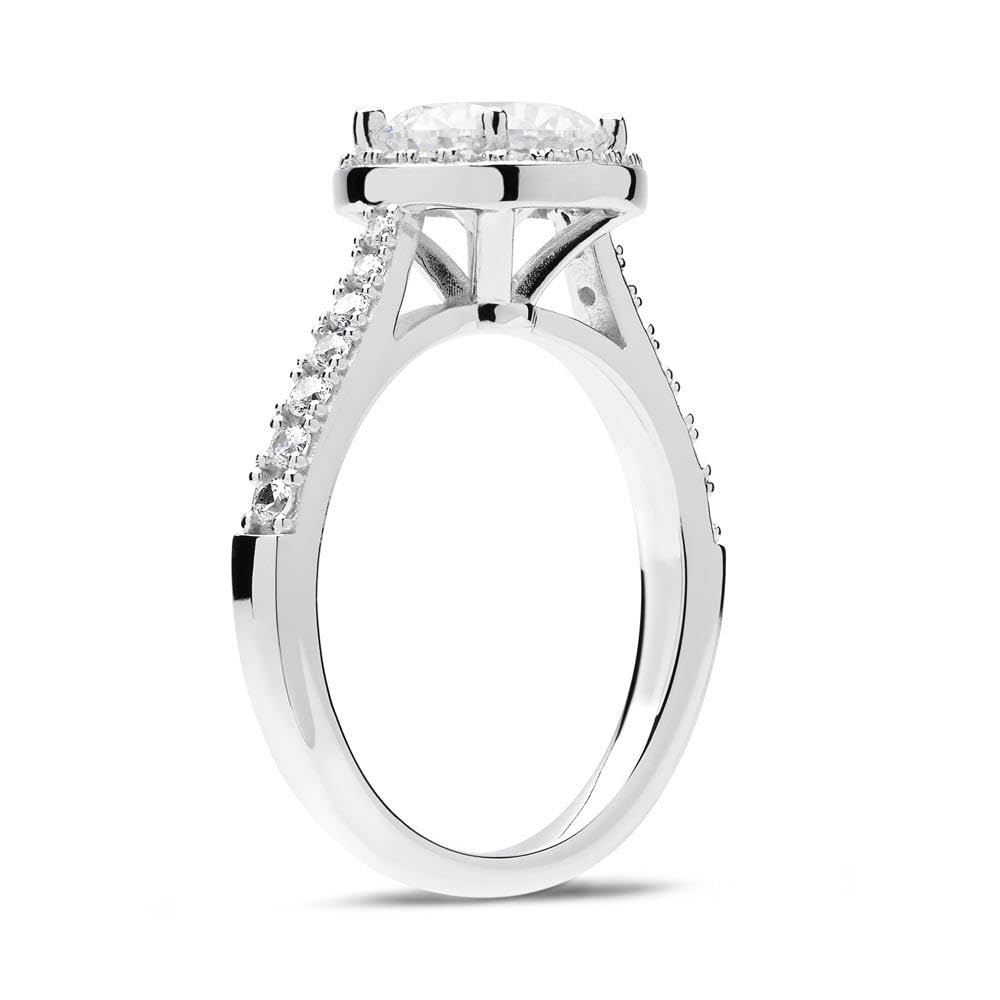 JEWLIX VR0159 Damenring Silber Gr.54mm Halo Zirkonia